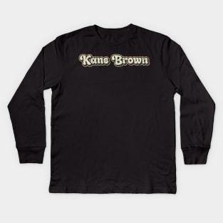 Kane Brown - Vintage Text Kids Long Sleeve T-Shirt